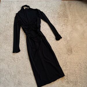 House of CB Long Sleeve Cutout Black Women's Dress